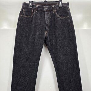 Levi's Men's 501 Original Fit Jean Dark Black  Button Fly 34 x 32